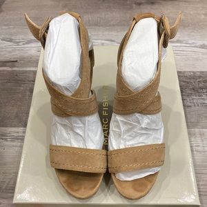 ❤️‍🔥Marc Fisher Haely Espadrille Wedge in Light Natural Suede